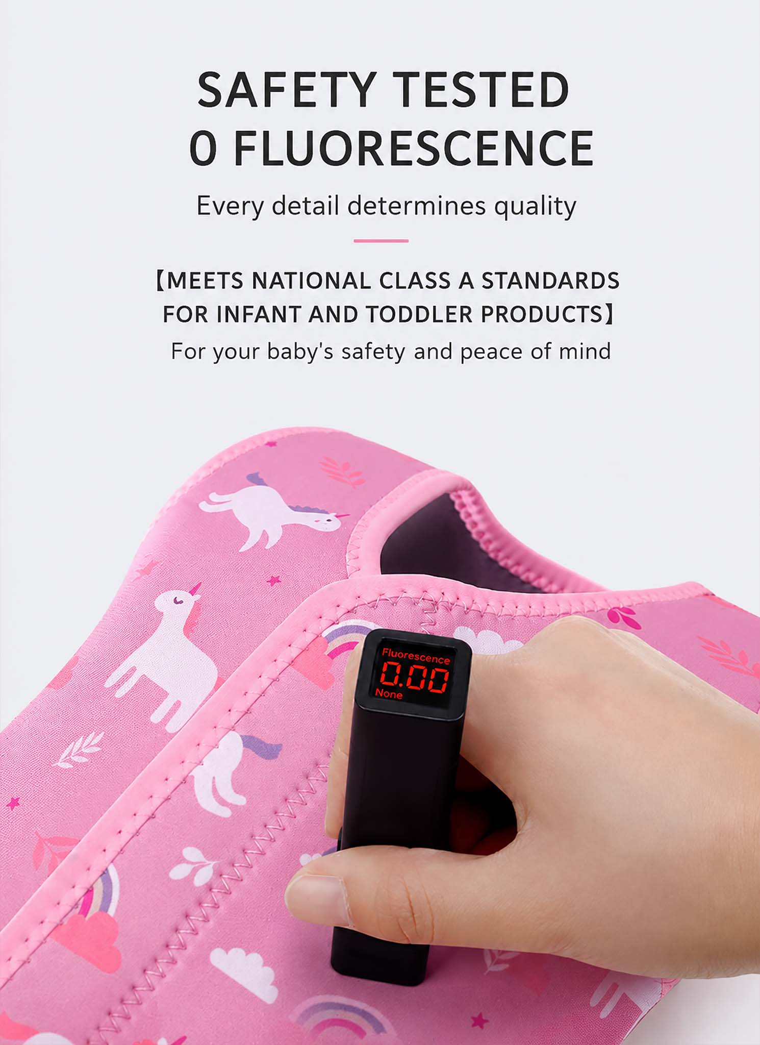 Mambobaby thermal wetsuit tested for zero fluorescent agents — safety verification