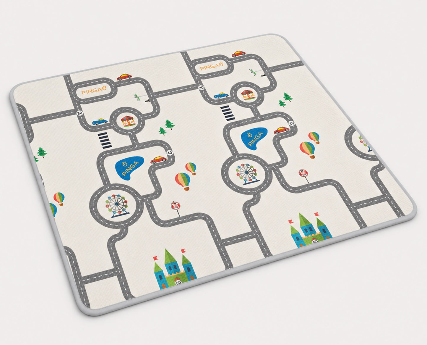 Kiddiko Safari Express/Pinga Road play mat — Pinga Road side
